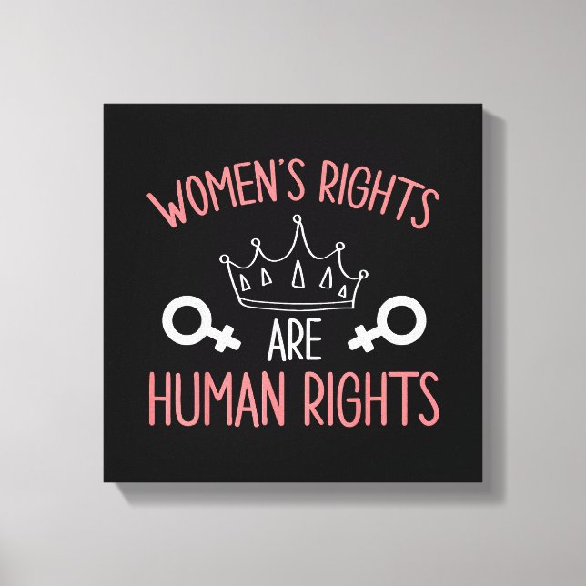 Lienzo Derechos de la mujer Derechos de la mujer Derechos (Anverso)