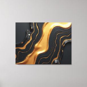 Lienzo Deriva de oro fundido – Luxe 40x32 Abstracto fluid