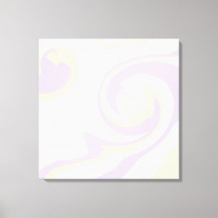 Lienzo Derrame - Rosa Pastel, Amarillo y Púrpura