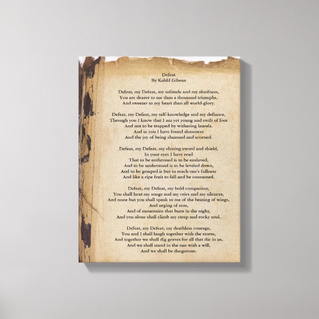 Lienzo Derrota De Kahlil Gibran (Anverso)
