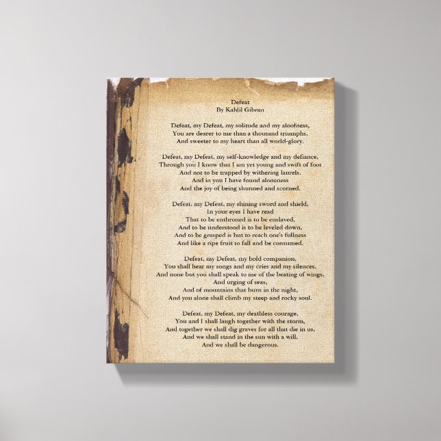 Lienzo Derrota De Kahlil Gibran (Anverso)