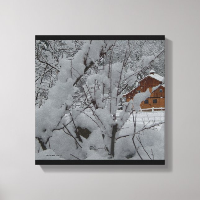 Lienzo Derry Winter Ranch 12 x12 Canvas (Anverso)