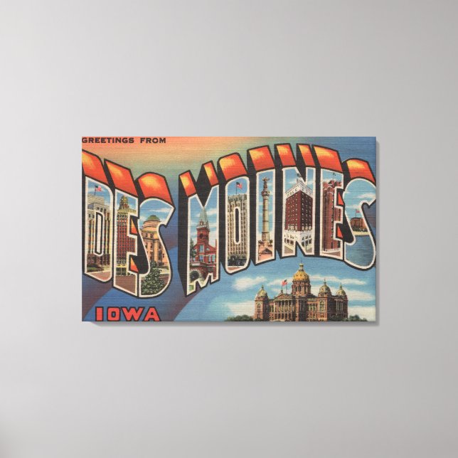 Lienzo Des Moines, Iowa (Edificio de la Capital) (Anverso)