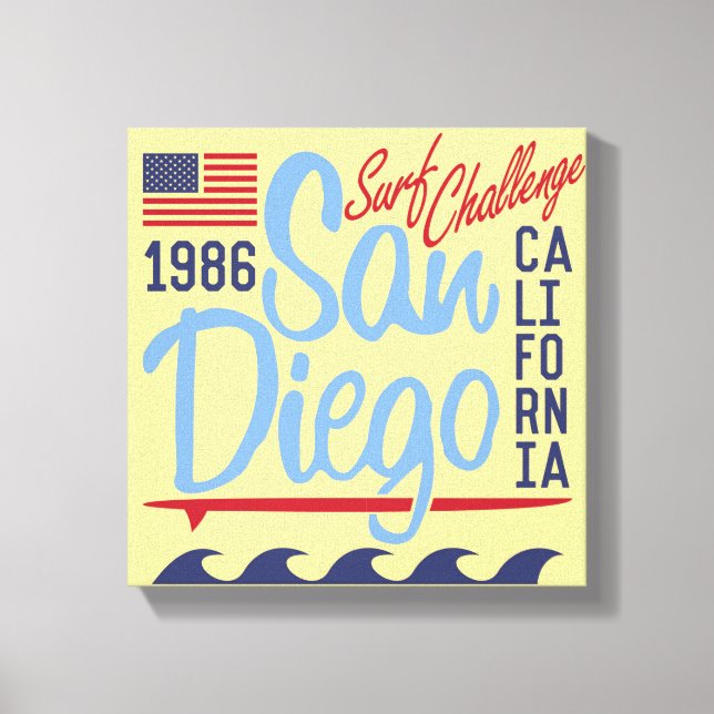 Lienzo Desafío Surf de San Diego 1986 (Anverso)