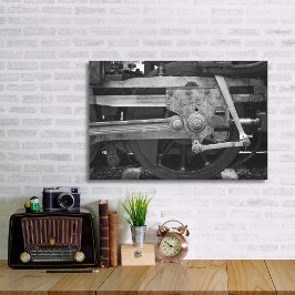 Lienzo Desaparición de los azules de los ferrocarriles