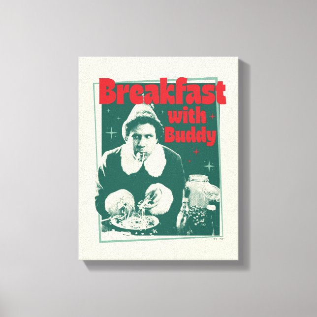 Lienzo Desayuno con Buddy (Anverso)