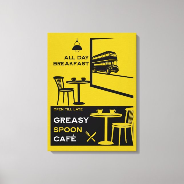 Lienzo Desayuno inglés Greasy Spoon (Anverso)
