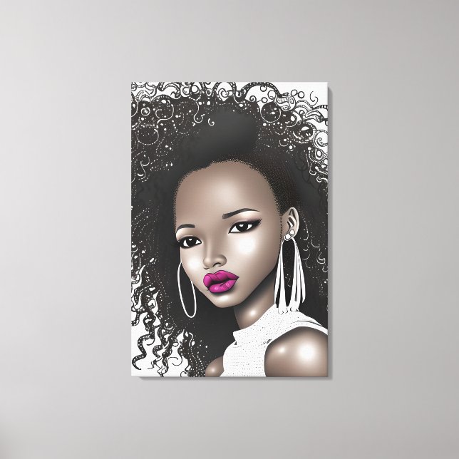 Lienzo Descarga digital en pared vibrante de Pop Diva (Anverso)