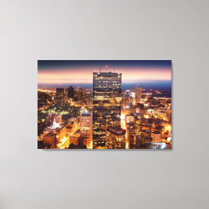 Lienzo Descripción de Boston en la noche