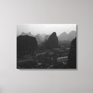 Lienzo Descripción general de la ciudad de Guilin en Chin