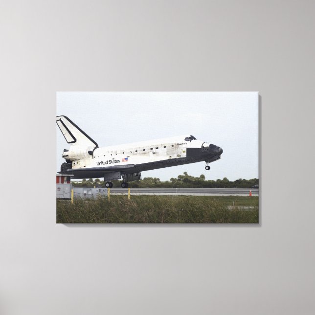 Lienzo Descubrimiento del lanzador espacial se agota (Anverso)