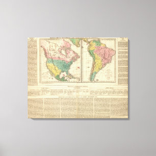 Lienzo Descubrimiento europeo del mapa del atlas de