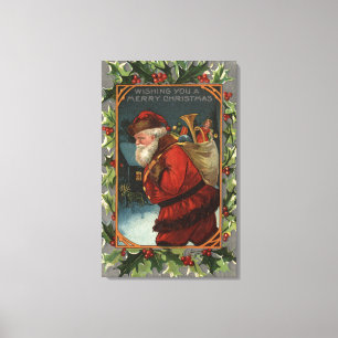 Lienzo Deseándole feliz marchar de ChristmasSanta