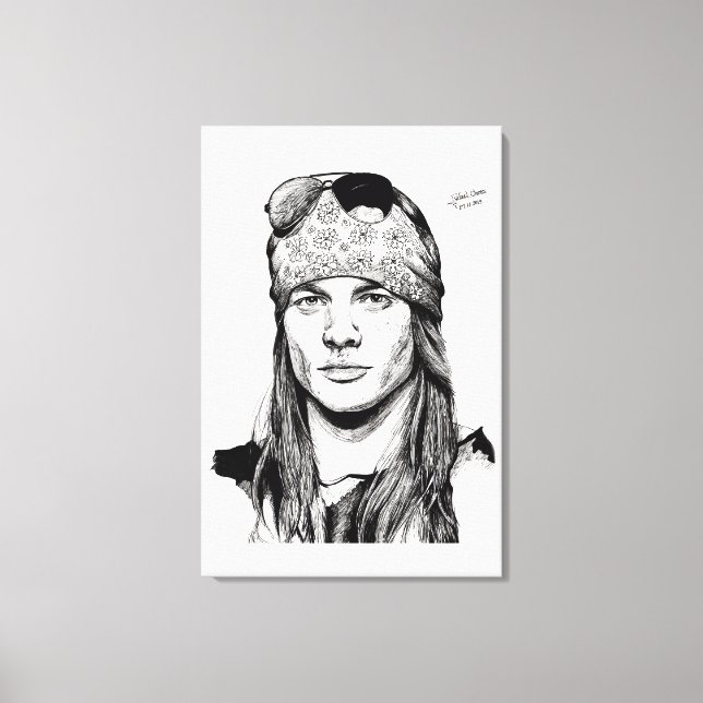Lienzo Desenho do Axl Rose (Anverso)