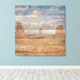 Lienzo Desert Landscape Sandstone Buttes And Heavenly Sky