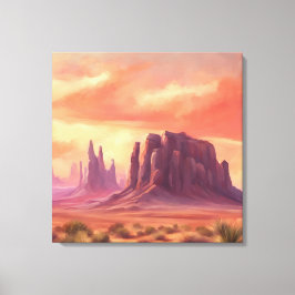 Lienzo Desert Mesa Colorful Monument Valley Butte