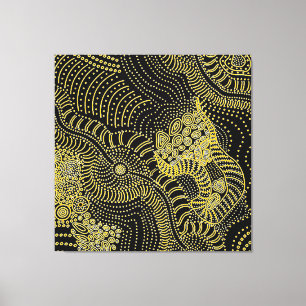 Lienzo Desgarra la línea de puntos - Gráfico aborigen