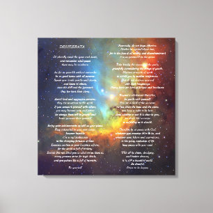 Lienzo Desiderata en Tulip Galaxia