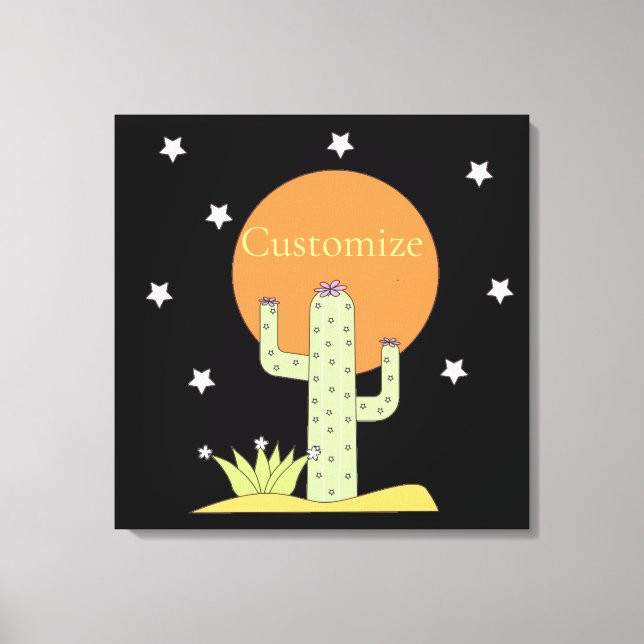 Lienzo Desierto Cactus Sol Thunder_Cove  (Anverso)