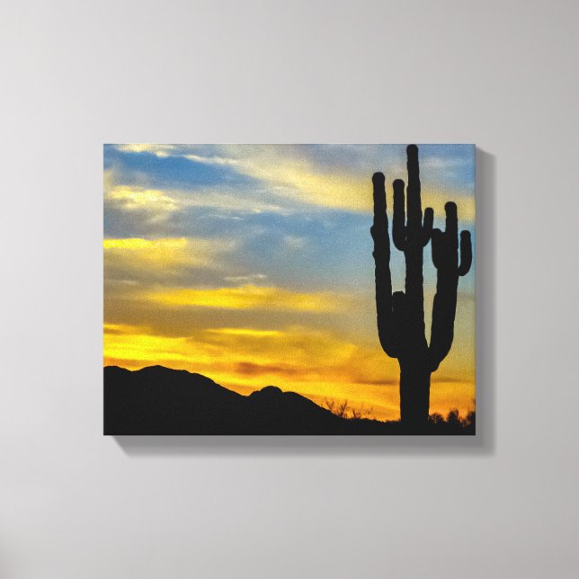 Lienzo Desierto de Arizona 1996-2 al atardecer (Anverso)