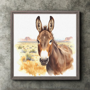 Lienzo Desierto de burros del suroeste ruso