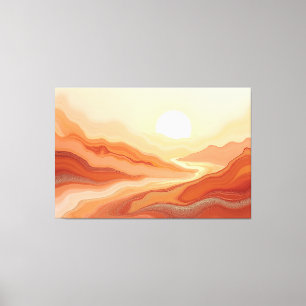 Lienzo Desierto Espejismo – Tierra Cálida Fluido 60"x40"