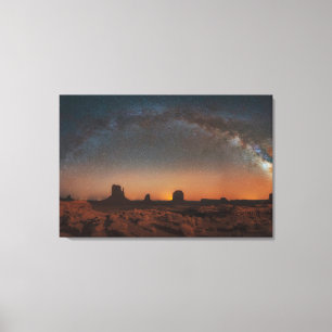 Lienzo Desiertos Espectacular cielo estrellado en un pa