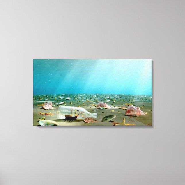 Lienzo Desperdicio de barco en botella (Anverso)