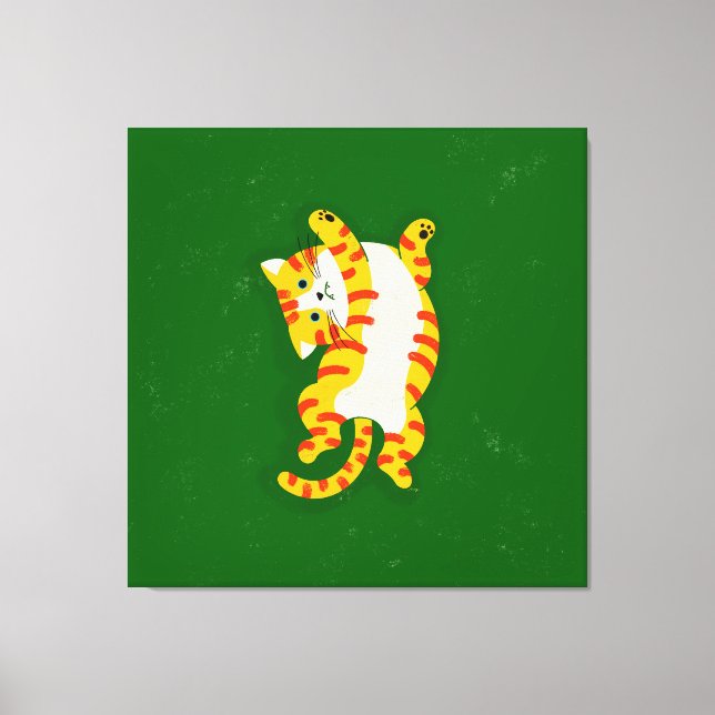 Lienzo Despertando gato (Anverso)