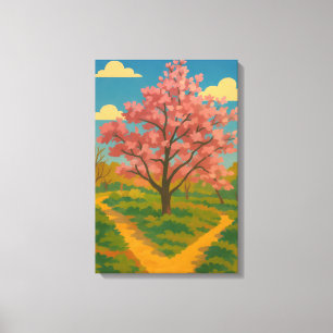 Lienzo Despertar de primavera - El paisaje de los árboles