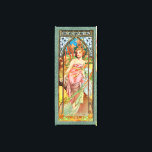 Lienzo Despertar por la mañana por Alphonse Mucha<br><div class="desc">Alphonse Mucha Morning Awakening es un hermoso ilustracion retrato Art Nouveau con una joven dama sentada en el borde de un acantilado que forma parte de un paisaje fantasioso de hermosos colores, árboles y flores. Esta es una retocada reproducción de masters de arte digital de una imagen de dominio público....</div>