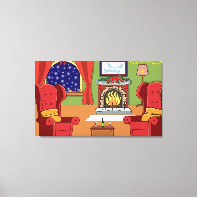 Lienzo Despido de navidades (Anverso)