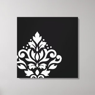 Lienzo Desplazar Damask desconectado I blanco en negro