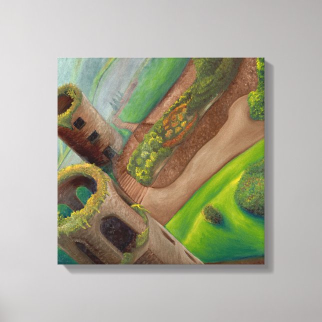 Lienzo Después de besar la piedra de Blarney (Anverso)