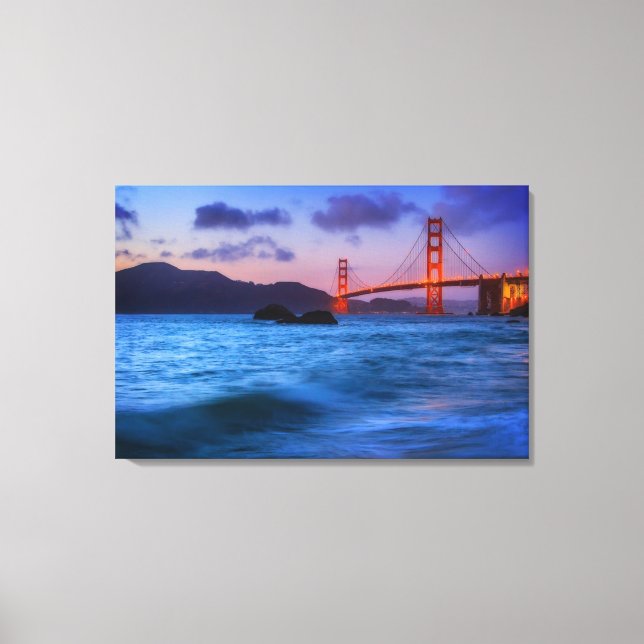 Lienzo Después de la puesta de sol en el Baker Beach (Anverso)