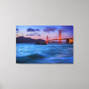 Lienzo Después de la puesta de sol en el Baker Beach