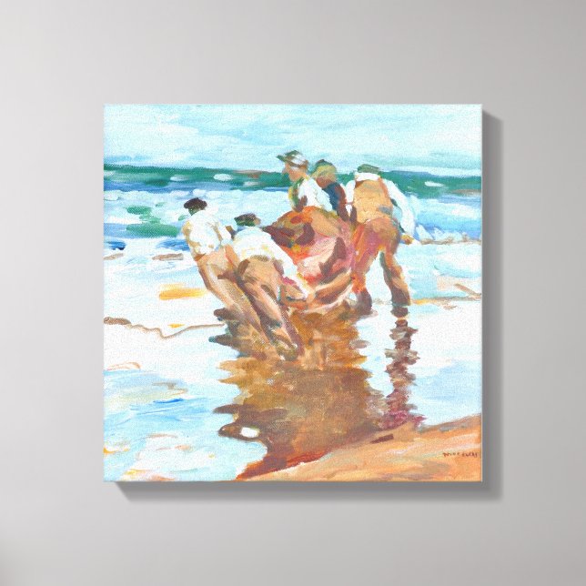 Lienzo Después de lanzar el curragh Paul Henry (Anverso)