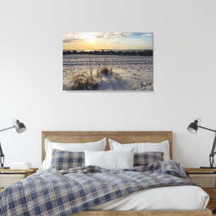 Lienzo Destin Beach Florida Jetty Sunset Canvas