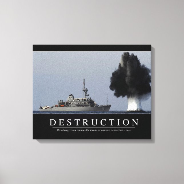 Lienzo Destrucción: cita Inspiradora 1 (Anverso)