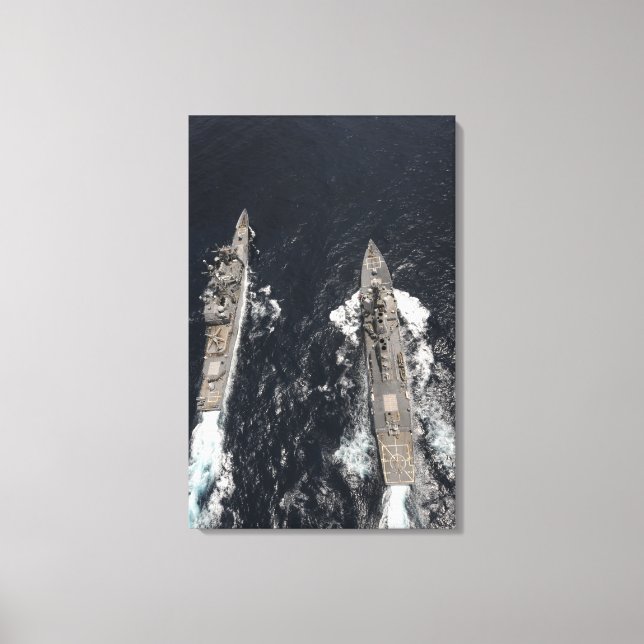 Lienzo Destructor de misiles guiados USS Gridley (Anverso)