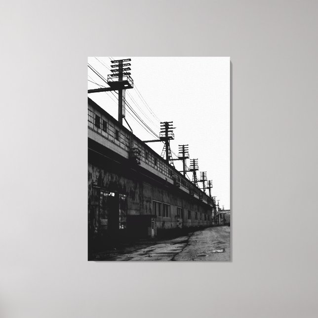 Lienzo Desvaneciendo la industria estadounidense de la im (Anverso)