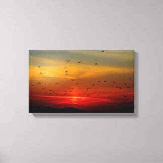 Lienzo Desvanecimiento de la puesta de sol