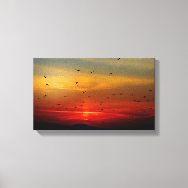 Lienzo Desvanecimiento de la puesta de sol (Anverso)