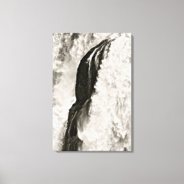 LIENZO DETALLE DE CASCADA EN BLANCO Y NEGRO (Anverso)