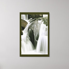 LIENZO DETALLE DE CASCADA EN SEPIA