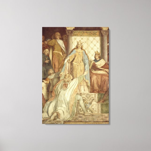 Lienzo Detalle de Der Saengerkreis, Castillo de Wartburg (Anverso)