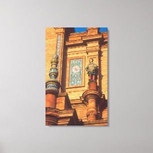 Lienzo Detalle de estatua de cerámica en la Plaza de Espa