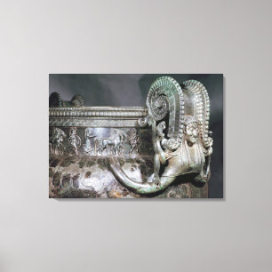 Lienzo Detalle de la manija del gorgon de un krater