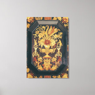 Lienzo Detalle de la marquetería de una comida fría