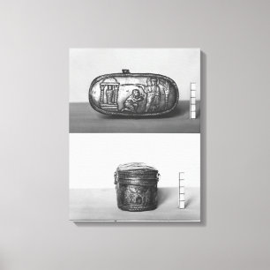 Lienzo Detalle de la tapa de un pyxide